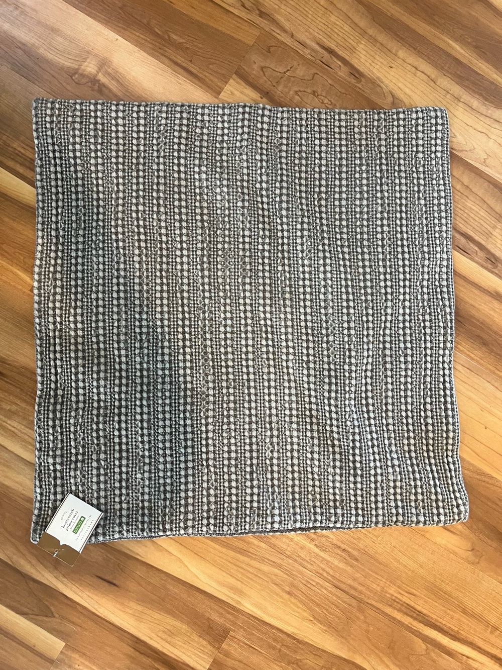 Gray Textured Throw Pillow Cover - Pottery Barn   24”x24”